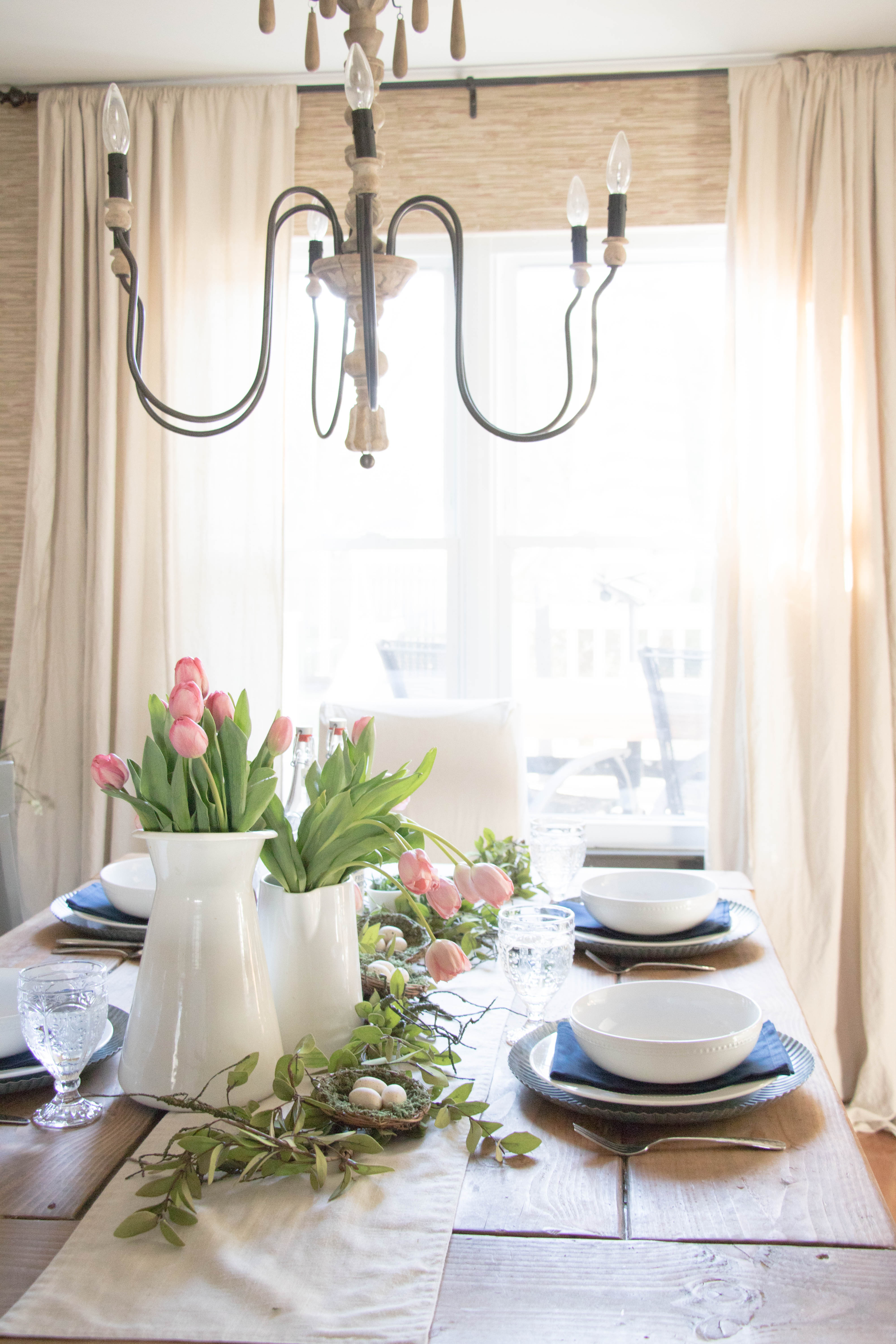 Lavender and White Easter Tablescape - Home With Holly J