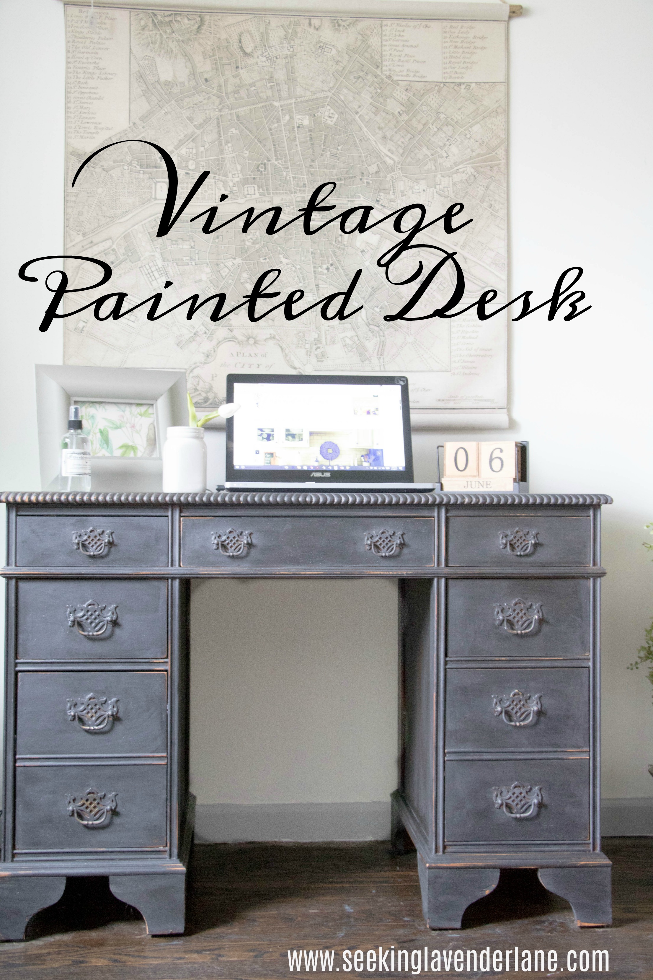 Painted Desk With An Antique Chalk Finish