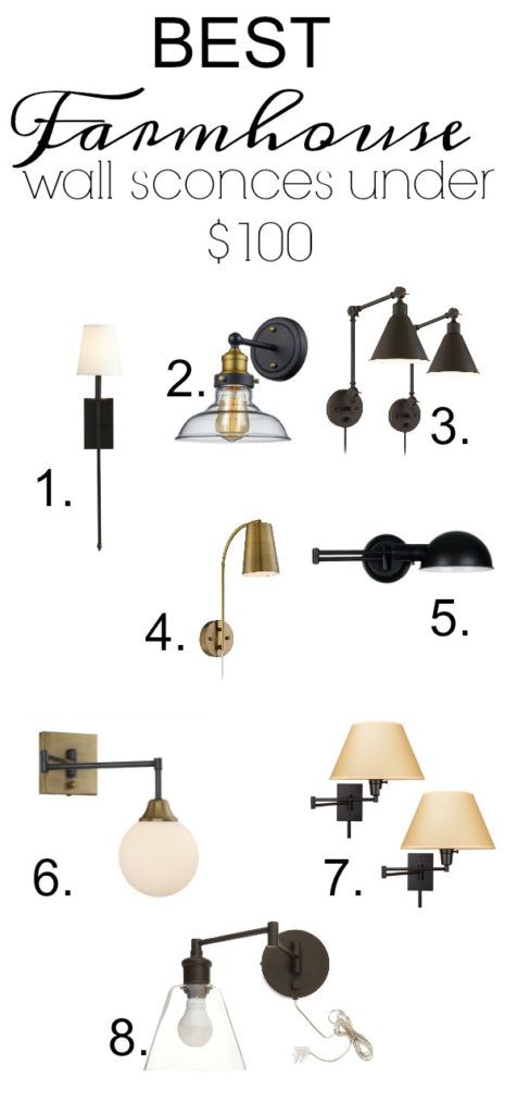 Best Farmhouse Wall Sconces Under $100 - Seeking Lavender Lane