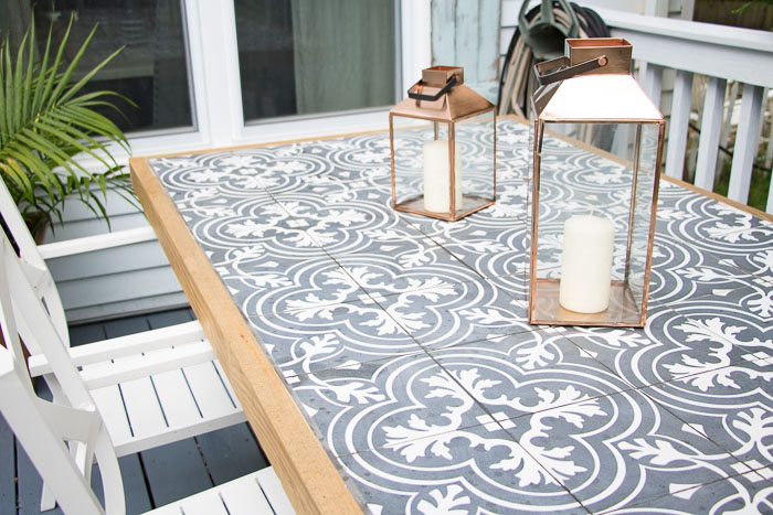 DIY Tile Tabletop - Seeking Lavendar Lane