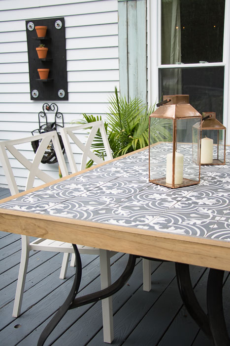 DIY Tile Tabletop - Seeking Lavender Lane