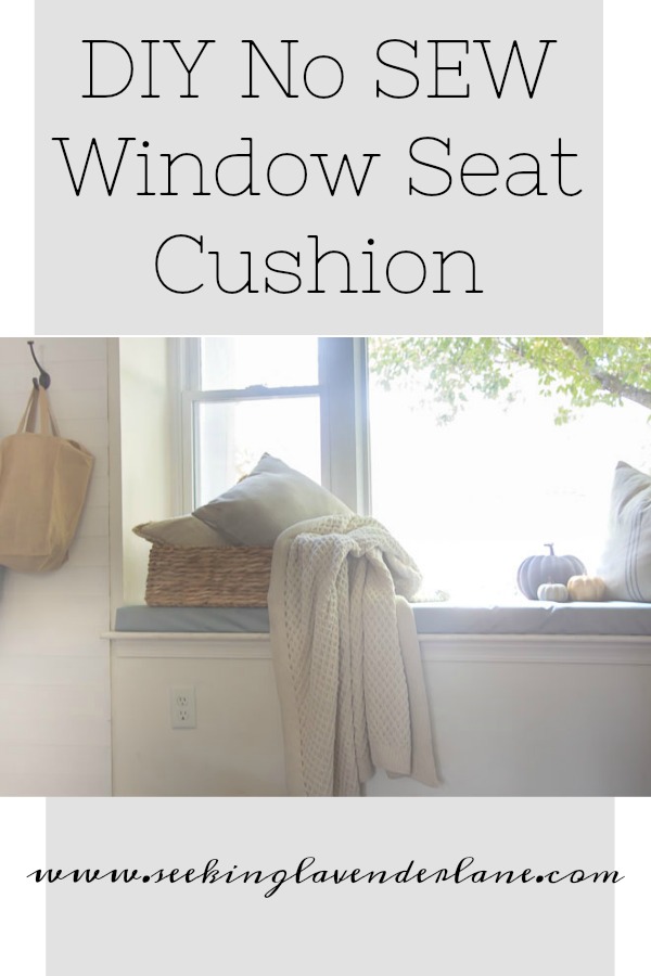 DIY No Sew Window Seat Cushion - Seeking Lavendar Lane