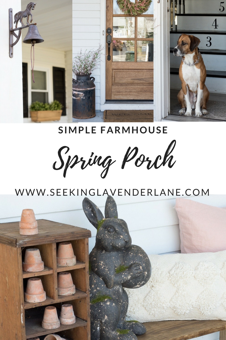 Simple Spring Farmhouse Porch Seeking Lavender Lane 2108