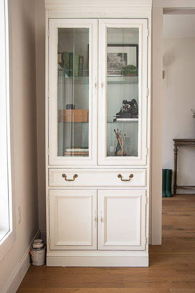 White Chalk Paint Cabinet - Seeking Lavender Lane