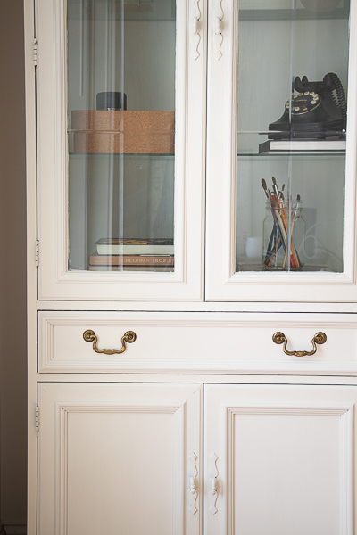 White Chalk Paint Cabinet - Seeking Lavender Lane