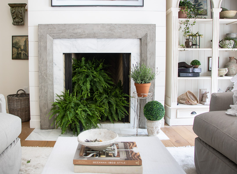 Welcome Home Sunday: Easy Summer Fireplace Decor