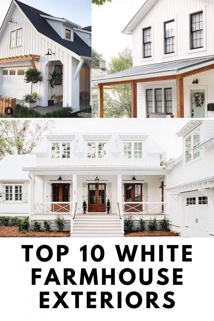 Top 10 White Farmhouse Exteriors - Seeking Lavender Lane