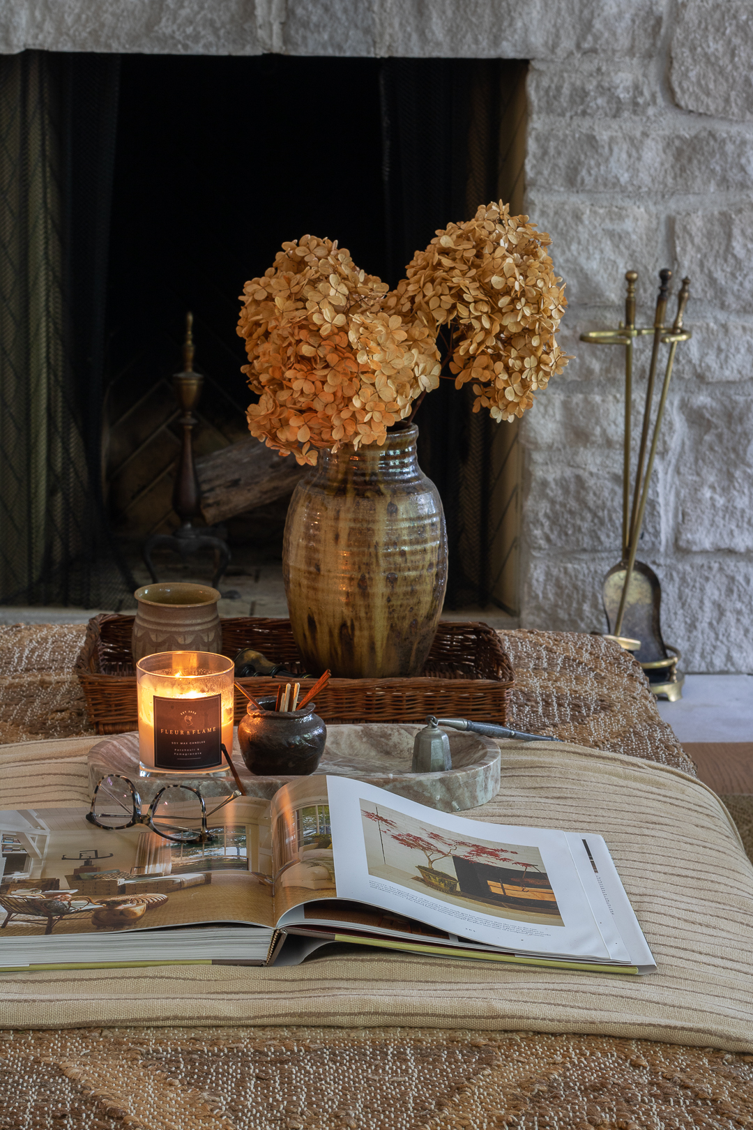 Fall Ottoman Styling Seeking Lavender Lane