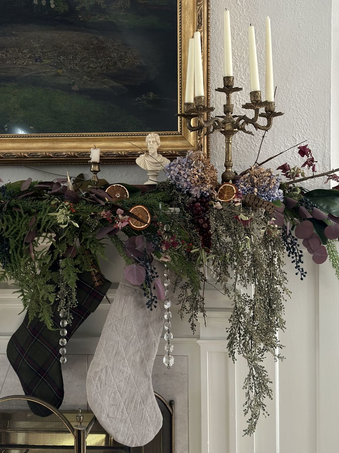 Victorian Christmas Mantel - Seeking Lavender Lane